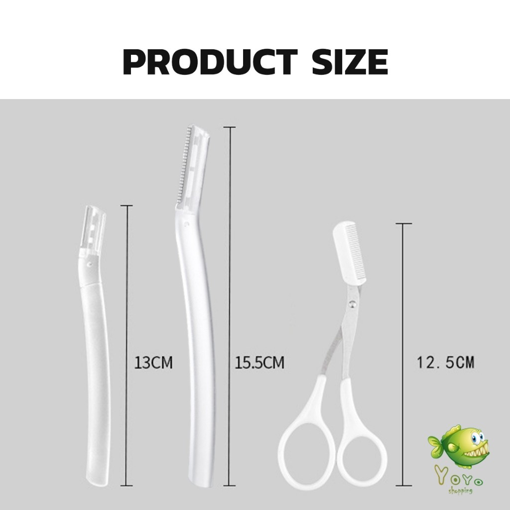 YOYO ที่กันคิ้ว การแต่งทรงคิ้ว มีดโกนขนหน้า มีดตัดคิ้วสำหรับผู้เริ่มต้น eyebrow razor - รูปที่ 5