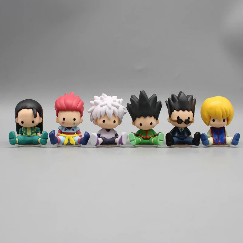 6cm 6pcs Set Anime Hunter X Hunter Gon·Freecss Killua Zoldyck Kurapika Action Figures Mini Model Dol