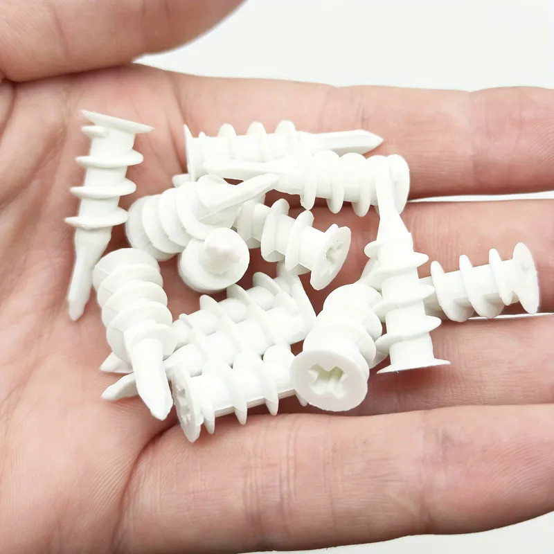 Gypsum Board Special Drill Tail Expansion Screw Spiral Tube Plug Hollow Door Board Nylon Spiral Tube