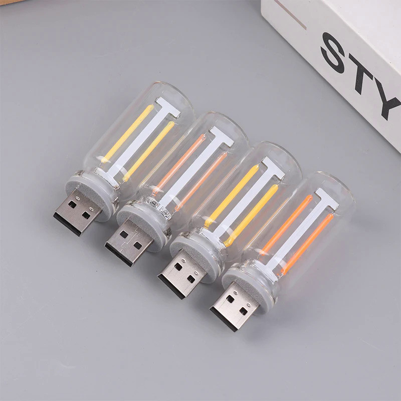 Retro USB LED Filament Touch Dimming Bulb 5V Retro LED Edison Bulb Night Light Camping Incandescent 