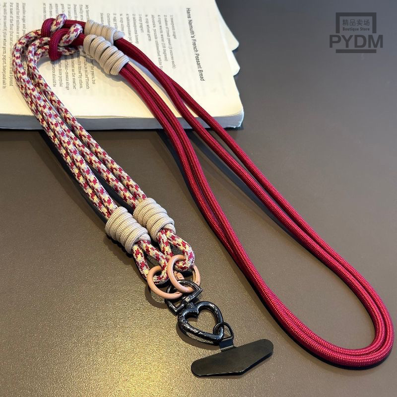 [PYDM] เคสโทรศัพท์สไตล์ใหม่ Lanyard Cross-body Braided Contrast Color Multi-Function สามารถแขวนคอสายรัดข้อมือที่ถอดออกได้ Strong ทนทานคลิป Anti-lost