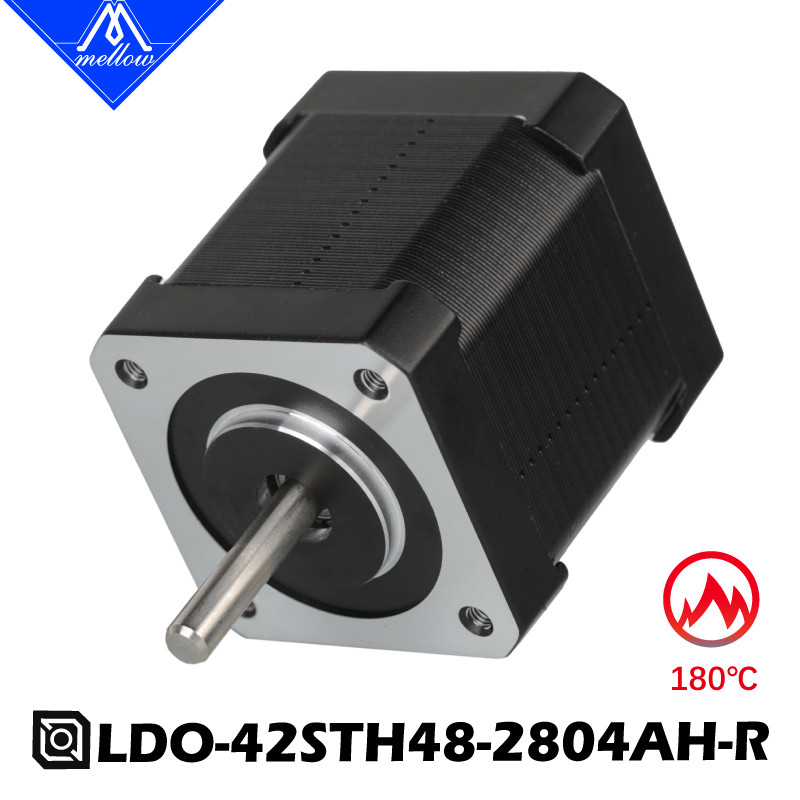 Mellow อุณหภูมิสูง LDO 48 มม. Nema 17 Stepper มอเตอร์ LDO-42STH48-2804AH-R สําหรับ Ender 5 CoreXY 3D ชิ้นส่วนเครื่องพิมพ์
