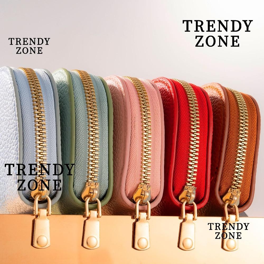Trendyzone กระเป๋าใส่บัตร, ช่องใส่การ์ดหลายช่องกระเป๋าทรงกลมกึ่งเล็ก, กระเป๋ารูปทรงเปลือกหอย PU