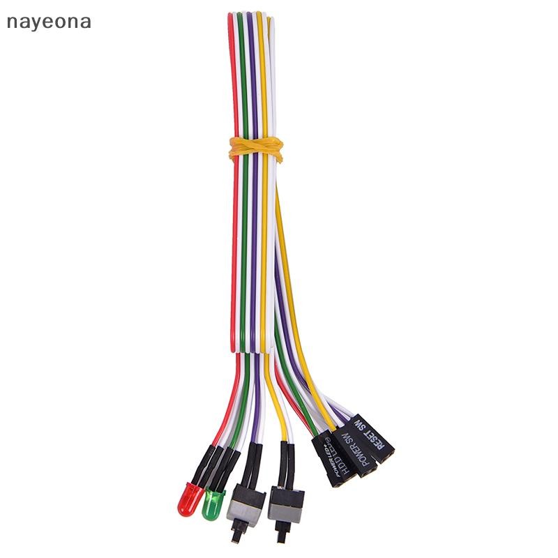 [NAY] Atx PC Compute เมนบอร์ดสายไฟ 2 สวิตช์เปิด/ปิด/รีเซ็ตพร้อมไฟ LED 68 ซม. EON