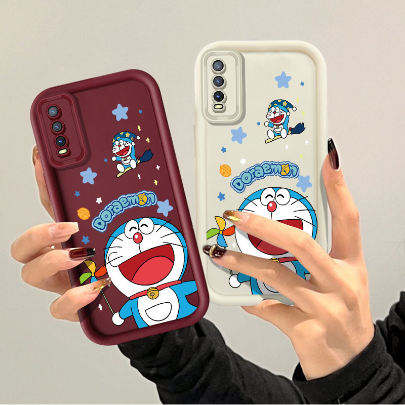 Glad Doraem พร้อม guffaw เคสโทรศัพท์สําหรับ VIVO 1609 1601 1723 1726 1727 1724 1801 1806 1818 1819 V11i V15 V15 Pro V21 V23 V2130 V25 V25 V5 V9 V5 V9 V9 V5S ซิลิโคนนุ่ม