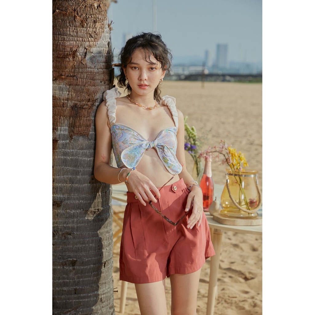 JELLYFISH TIE TOP – เสื้อไหล่ฟู ผูกโบว์หน้า ราคา ถูกที่สุด ดีลบีเคเค แกลเลอรีภาพที่ 3