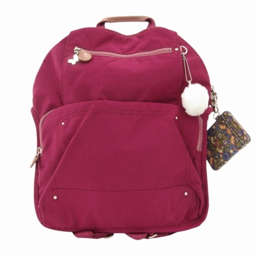 Kanana Project Rucksack Daypack with Pass Case สีม่วงส่งตรงจากญี่ปุ่น มือสอง
