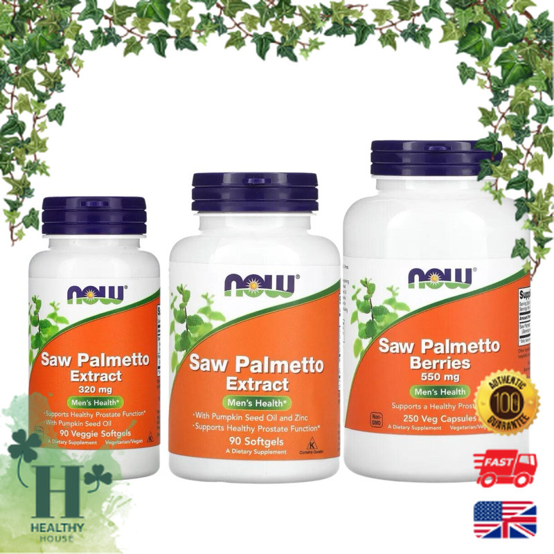 พร้อมส่ง NOW Foods Saw Palmetto Berries 320 mg 550 mg 100 / 250 Capsules ซอว์ปาล์มเมตโต้