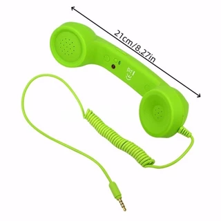QIRVEN โทรศัพท์ Handset, Call Receiver มัลติฟังก์ชั่น Retro โทรศัพท์ Handset, คลาสสิก 3.5 มม.Comfort ป้องกันรังสีหูฟังแบบมีสาย Home Office