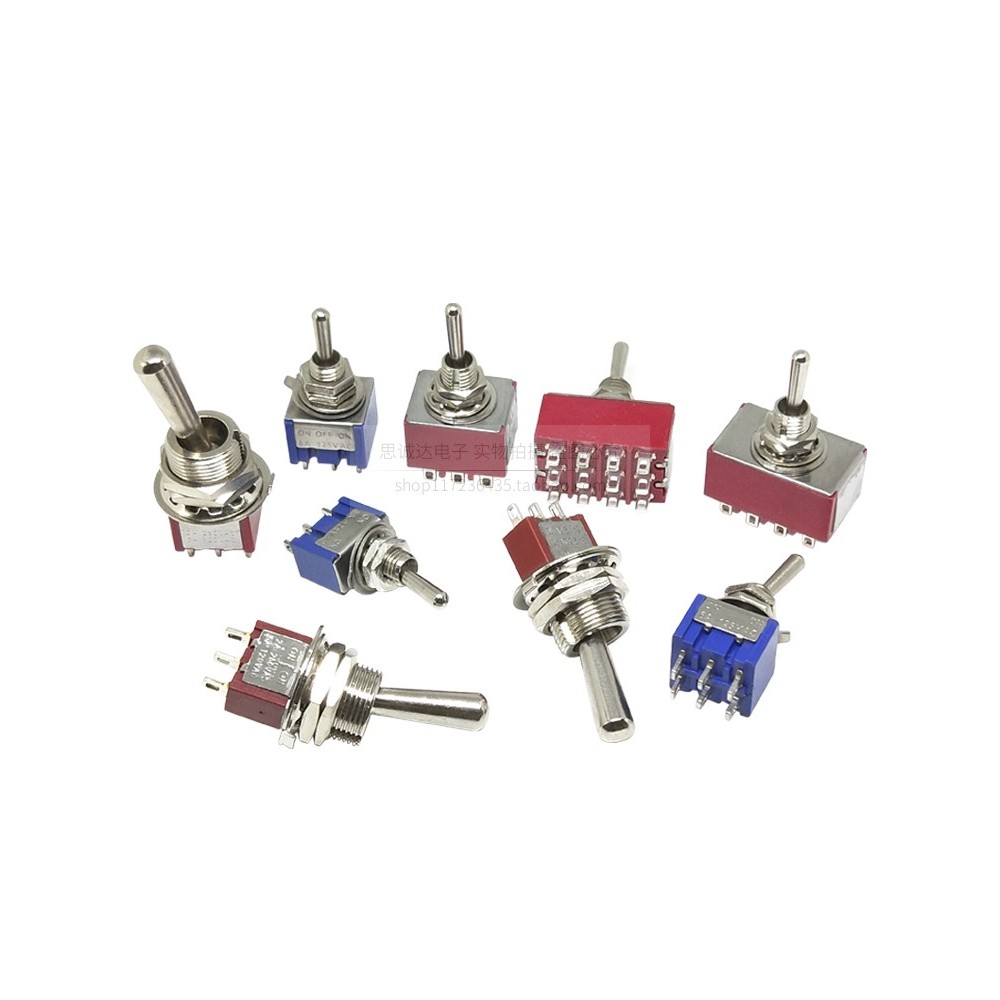สวิตช์ปุ่ม MTS-102/103/202 3 Pins/6 Pins สอง/สามความเร็ว Rocker Rocker Arm Rocker Head Twist Switch