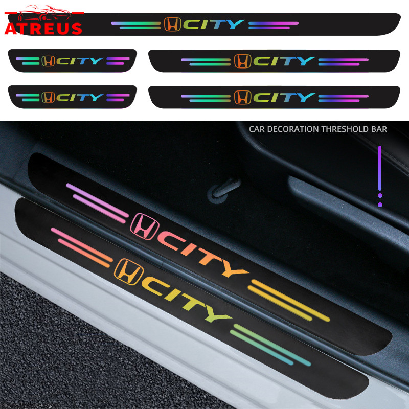 2 ชิ้น Honda City สติ๊กเกอร์ ติดรถยนต์ สติกเกอร์กันรอยขีดข่วน สําหรับตกแต่งประตูรถยนต์ ติดด้านข้างประตูรถยนต์ ป้องกันรอยขีดข่วน สติกเกอร์ติดประตูรถยนต์ สติกเกอร์ตกแต่ง อุปกรณ์ตกแต่งรถยนต์