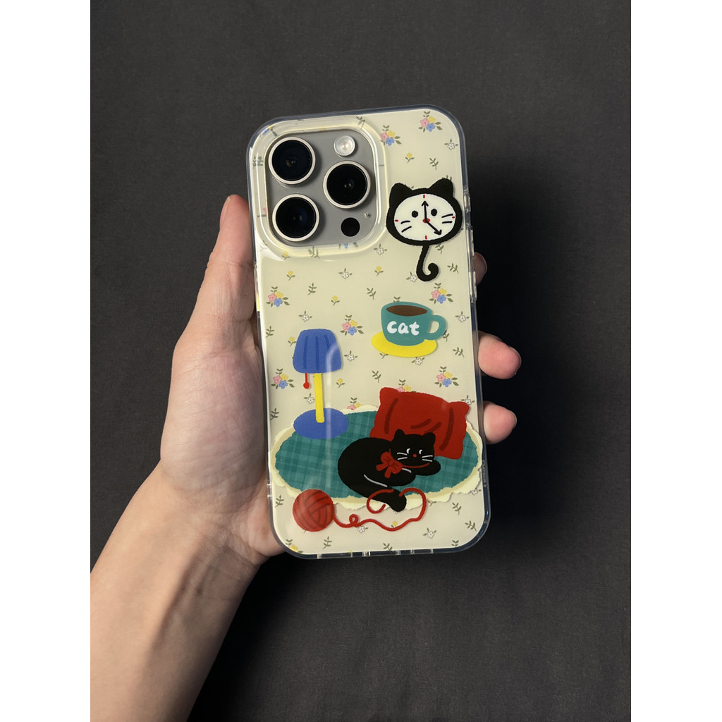 Imd การ์ตูน Graffiti Cat เหมาะสําหรับ iPhone16Promax Apple 15/14/13/12/11 เคสโทรศัพท์ RP6A