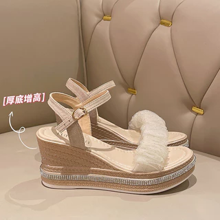 รองเท้าชายหาดรองเท้าแตะโรมันพรีเมี่ยมหนาsoled Anti-Slip Flat Sole