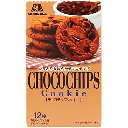 【Direct from Japan】Morinaga Confectionery Chocolate Chip Cookies 12 x 5