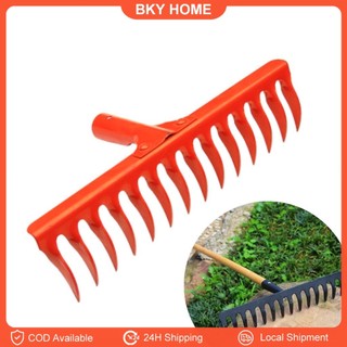 12 Teeth Diamond Carbon Steel Rake Head for Garden Loose Soil Dry Grass Leaves Outdoor Tool
