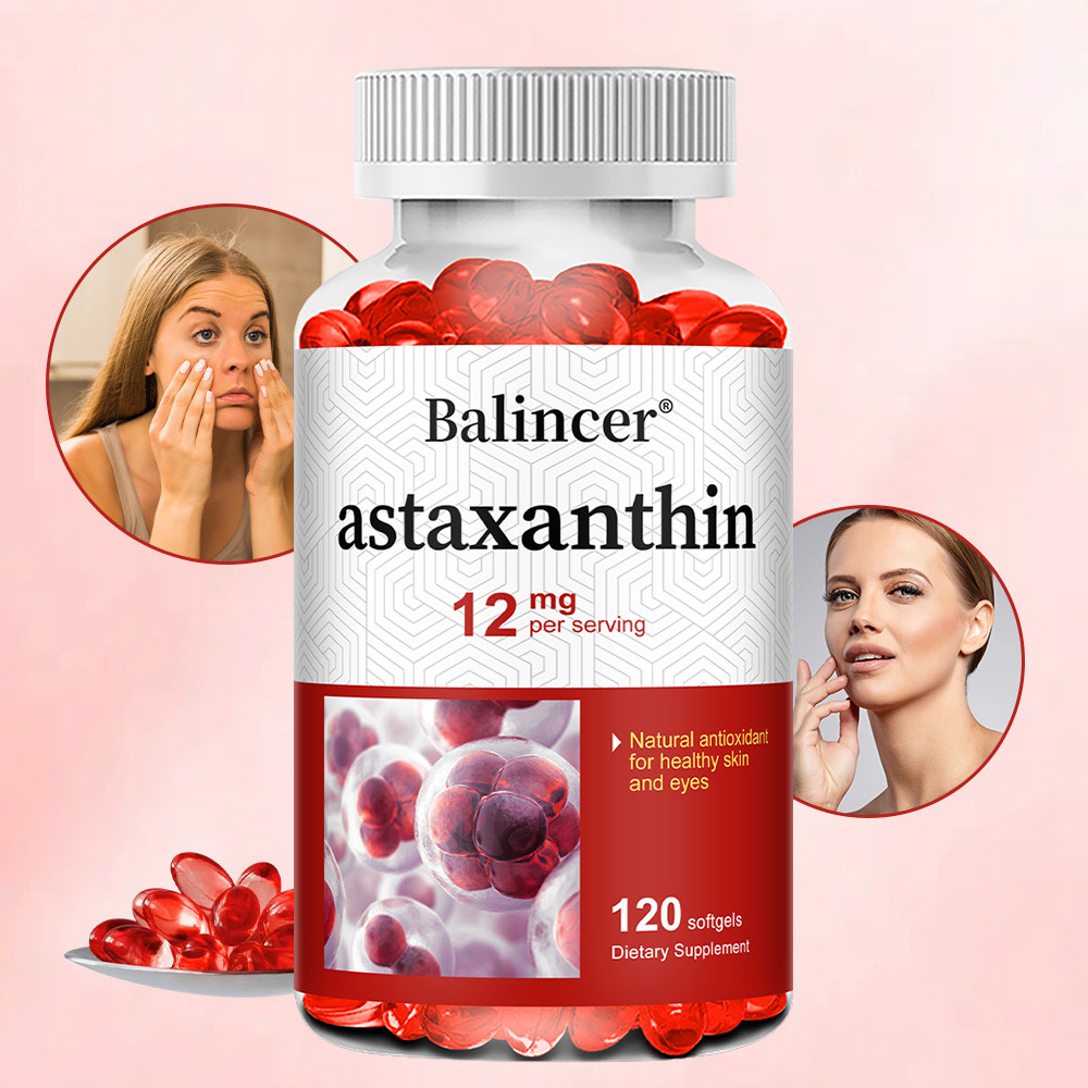 Balincer Astaxanthin 12 Mg อาหารเสริม - กระดูก หัวใจ ตา ผิว ภูมิคุ้มกัน