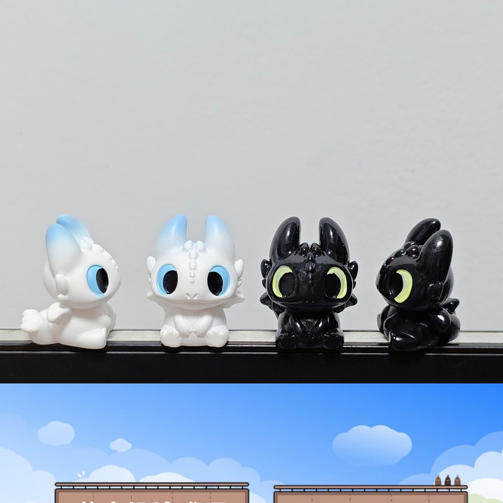How To Train Your Dragon คู่ Toothless Action Figure ของเล่นเดสก์ท็อปตกแต่งเครื่องประดับรถ Diy อุปกรณ์เสริมของเล่นของขวัญ