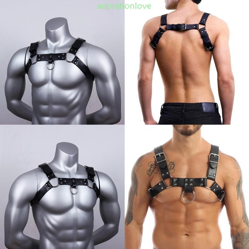 Ador Men Punk Chest Harness ปรับสายรัดหน้าอก สำหรับ Sex Restraint