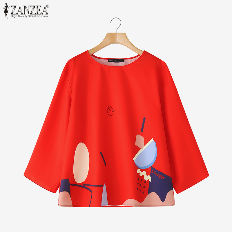 ZANZEA เสื้อเบลาส์ A-Hem แฟชั่นสตรี