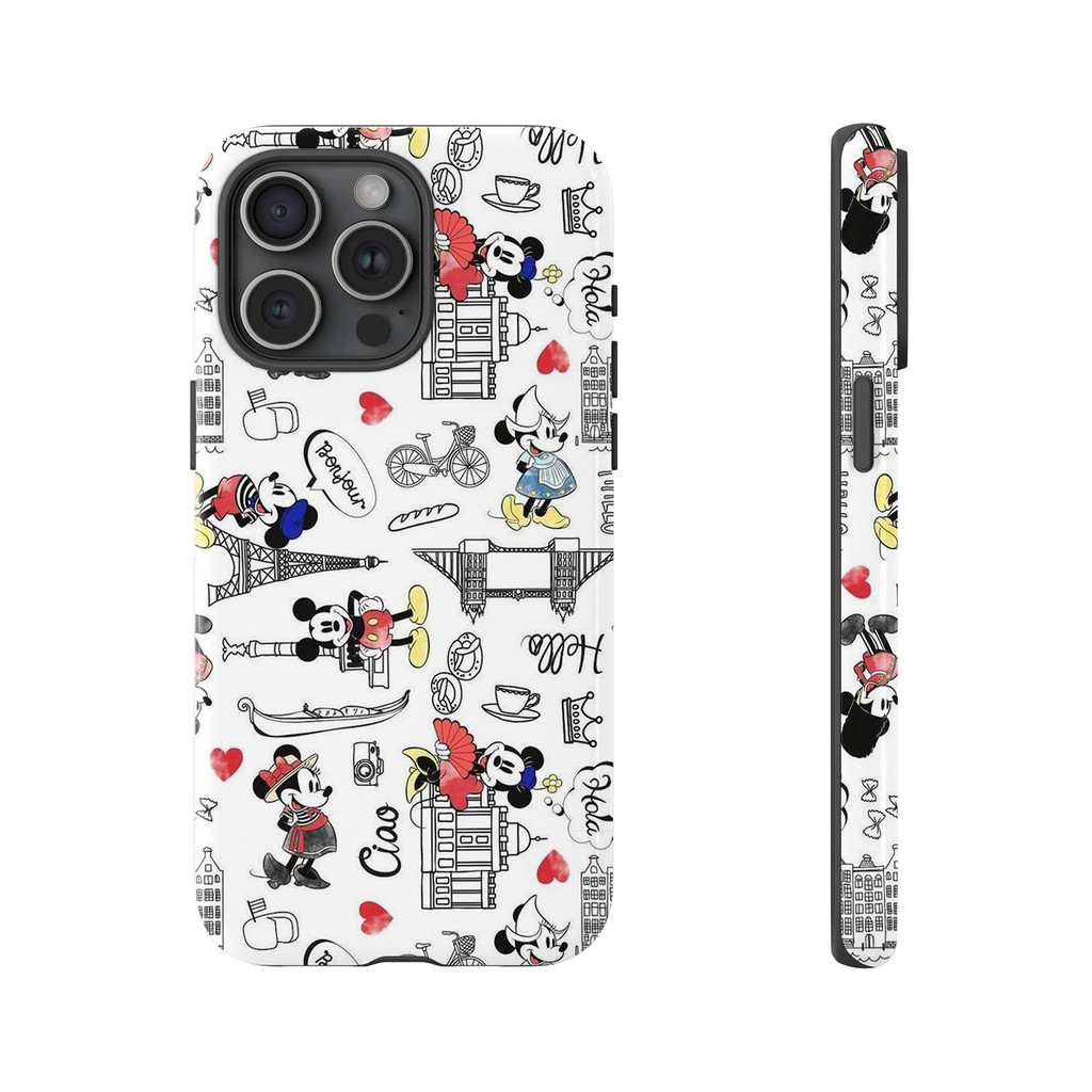 กราฟฟิตีมินนี่มิกกี้เมาส์เคสโทรศัพท์Iphone 17Air 16 15 14 13 12 11 17ProMax 16E XSMAX XR 7 8Plus