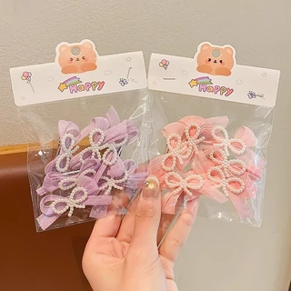 ชิ้น/ล็อต 2/6 Bowknot Hairpin คลิปด้านข้างสำหรับเด็ก พร้อมBangs คลิปอุปกรณ์เสริมผม