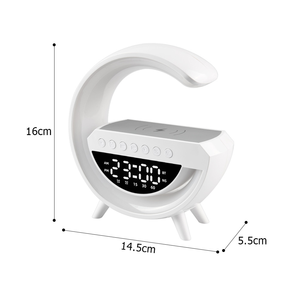 ลำโพงบลูทูธ มาพร้อมกับ แท่นชาร์จไร้สายในตัว และมี Led Lamp กับนาฬิกาด้วย Wireless Charging ลำโพง ลำโพงบลูทูธ - รูปที่ 6