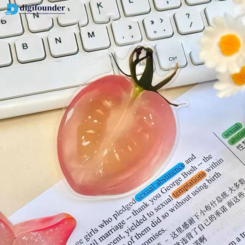 DIGIFOUNDER Creative Fruit Slice บุ๊คมาร์คจําลองตลก Design Sense สําหรับคงที่หนังสือการถ่ายภาพการ์ตู