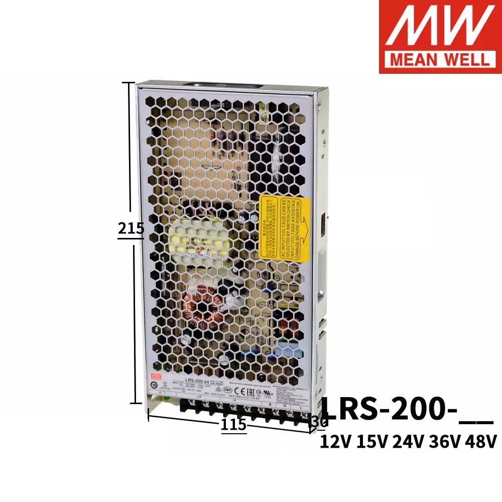 MEAN WELL LRS-200 series LRS-200-3.3 LRS-200-4.2 LRS-200-5 LRS-200-12 LRS-200-15 LRS-200-24 LRS-200-