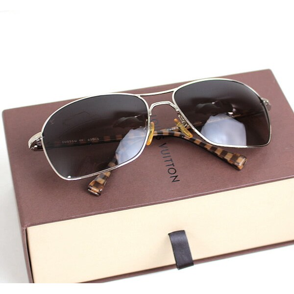 Louis Vuitton sunglasses, brown x silver, like new, excellent condition, LV r488 [used]