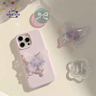 ที่วางถุงลมนิรภัยแบบใส Phone Grip ขาตั้งโทรศัพท์มือถือ ขาตั้งถุงลมนิรภัยโทรศัพท์แบบสร้างสรรค์ อะคริลิคพับได้อเนกประสงค์