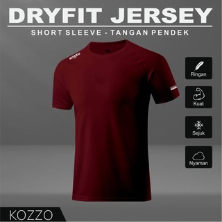 Baju Olahraga Dryfit Milano Kozzo | Kaos Olahraga Slim Fit untuk Fitness & Outdoor