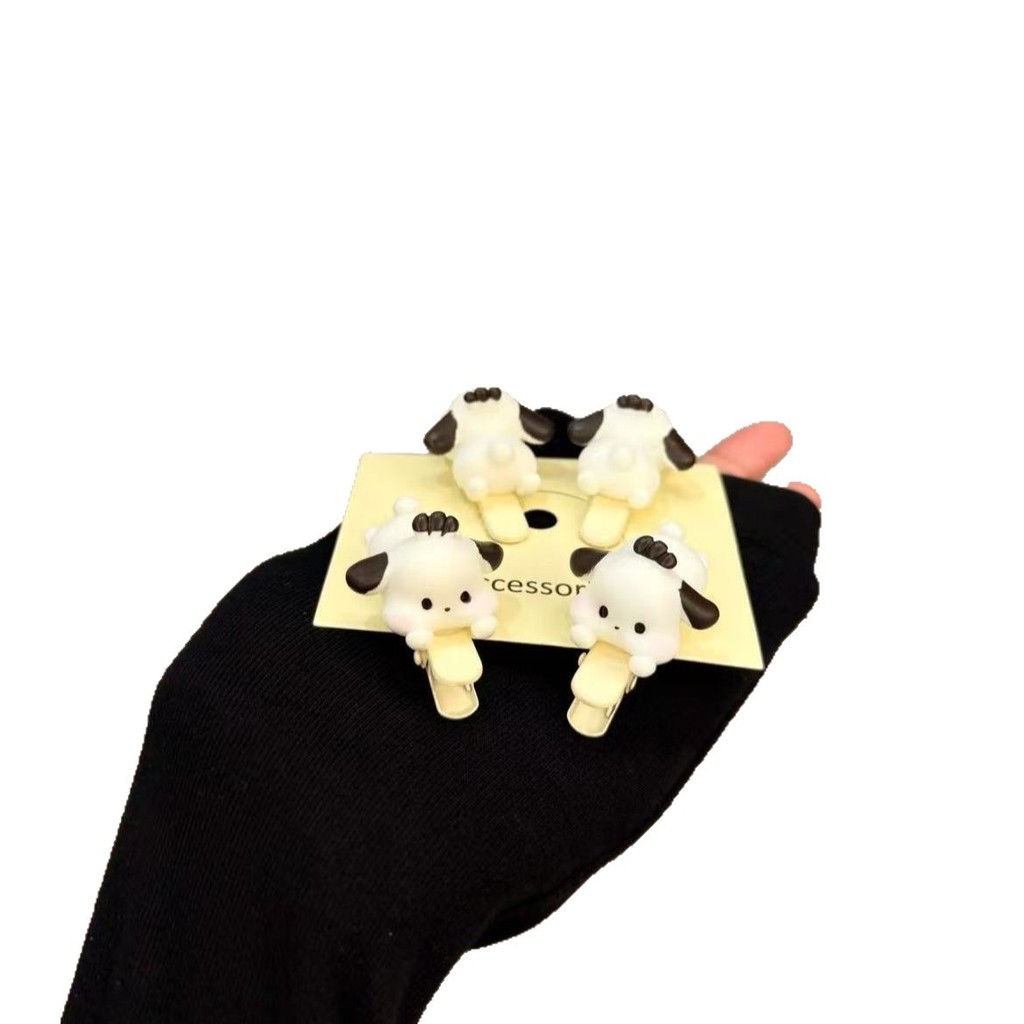 Pu Puppy กิ๊บติดผมขนาดใหญ่ ลายการ์ตูนน่ารัก สไตล์ญี่ปุ่น พวงมาลัยสุนัขตัวเล็กสำหรับด้านข้าง - รูปที่ 3