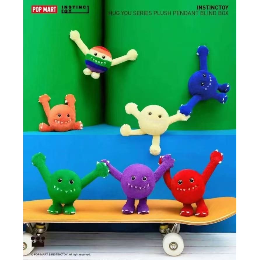 [POPMART] INSTINCTOY Okubo HUG YOU Series จี้ตุ๊กตา Mystery Box อินเทรนด์เล่น Healing รูปเดสก์ท็อปตก