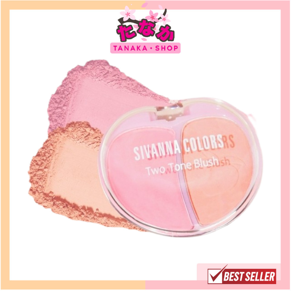 🔥แท้/ดีลสุดคุ้ม/ไลฟ์ทุกวัน🔥(1ชิ้น) HF573 SIVANNA COLORS SWEET PEACH TWO-TONE BLUSH (M)