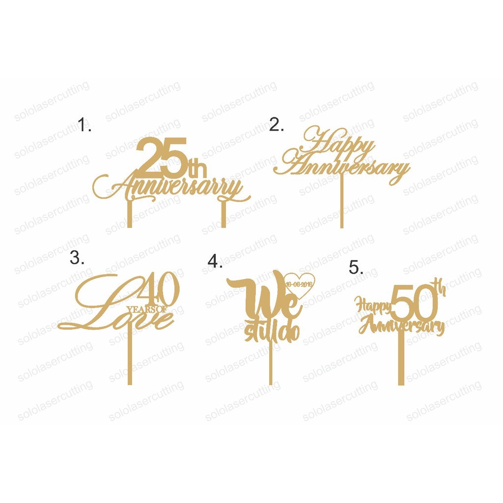 Anniversary Topper ACRYLIC CAKE Topper / Anniversary Greeting
