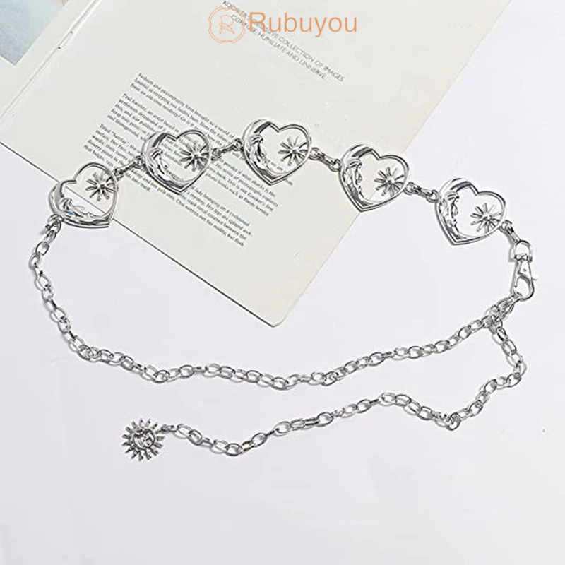 Rubuyou โซ่เอวโลหะ ลายดวงจันทร์หัวใจ thumbnail 9