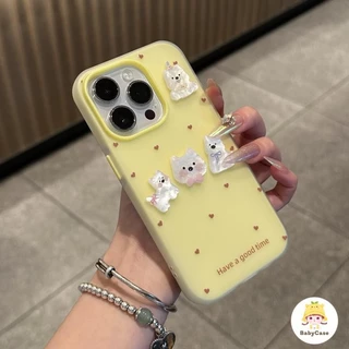 เคสไอโฟน 17 13 16 สำหรับ iPhone 17 11 15 16 13 12 14 Pro Max 15 7 8 Plus XR X XS เคสลายการ์ตูนน่ารักสำหรับน้องหมา 2 in 1