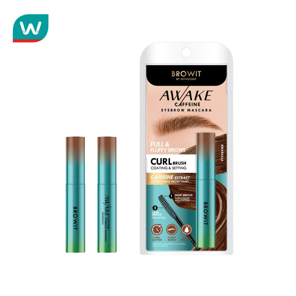 Browit บราวอิท อะเวค คาเฟอีน อายบราว มาสคาร่า 4ก. มาร์ซาลา