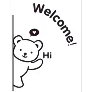 สติ๊กเกอร์อะคริลิค 3D หมี Welcome