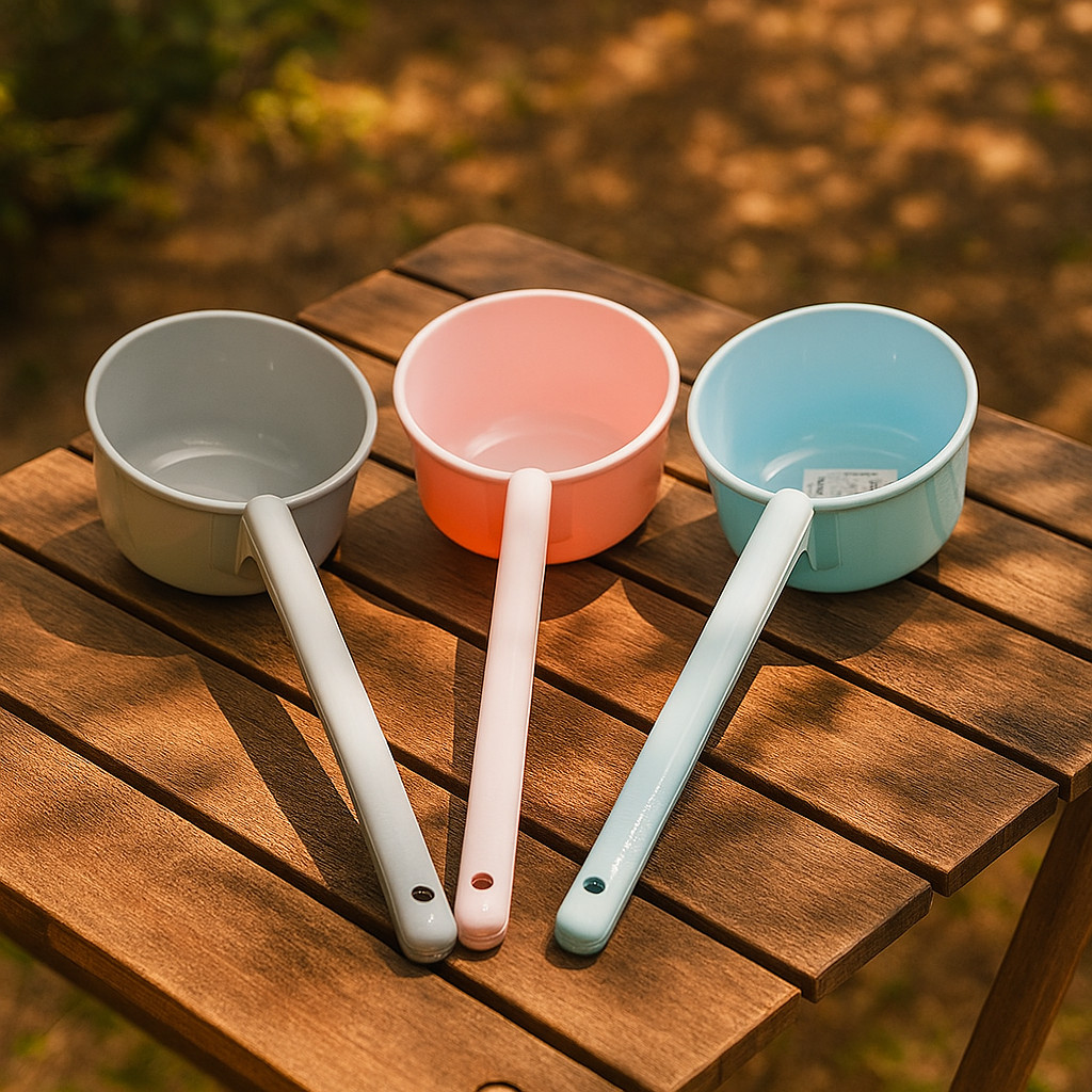 SAHACHAI รุ่น 125 กระบวย กระบวยตักน้ำ ด้ามยาว สไตล์เกาหลี มีด้ามจับถนัดมือ ใช้งานอเนกประสงค์