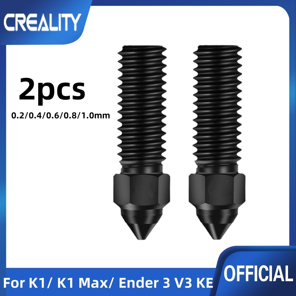 Creality K1 Hardened Steel Nozzle 3D Printer 0.2/0.4/0.6/0.8mm Nozzles for K1, K1 Max, Ender 3 V3 KE