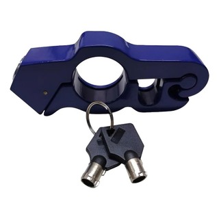 Trava Anti Furto Moto Manete Freio Acelerador Gp Tech  Aluminio Ultra Resistente Azul