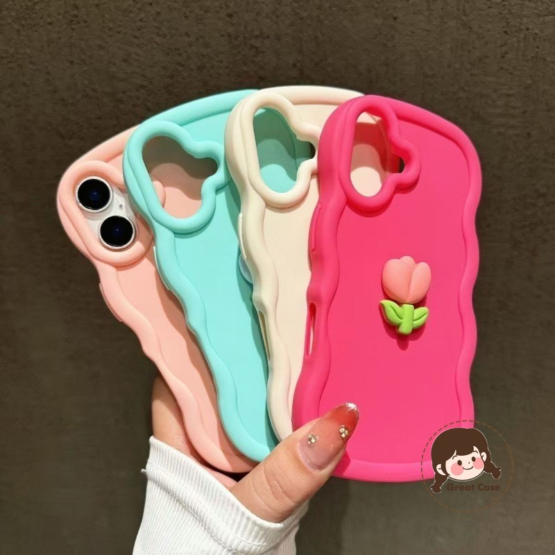 ใหม่ 3D Tulip Wavy เคสโทรศัพท์สําหรับ Honor X9C X8C X7C X9A X9B X8A X8B X8 X7A X7 X7B X6 X6A X6S X6B