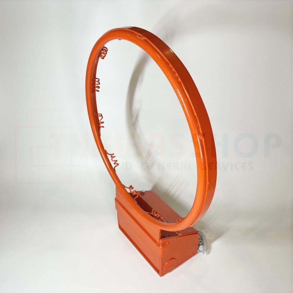 [เหล็กตันแบบสปริง] ห่วงบาสเกตบอล แบบสปริง เหล็กตัน 6หุน เส้นผ่านศูนย์กลาง 45cm มาตรฐานแข่ง แถมตาข่าย - รูปที่ 3