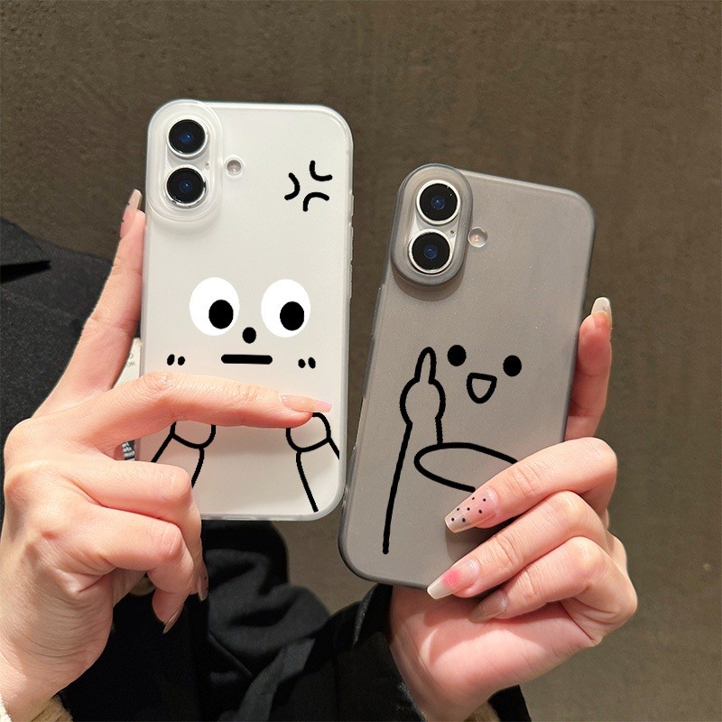 ฝาครอบโทรศัพท์นุ่ม ดูถูกจากมือเล็กๆน้อยๆ For iPhone 11 13 15 เคส ไอโฟน12 14 ProMax 7 8Plus X XR XSMaxกันกร