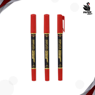 MAPLES (เมเปิ้ล) ปากกามาร์คเกอร์ มาร์คเกอร์กันน้ำ รุ่น MP-C12 เขียนถุง เขียน CD หมึกน้ำเงิน ดำ แดง 2 หัว ( 1 ด้าม )