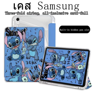 เคสฝาพับ ลายการ์ตูน For Samsung Galaxy Tab S6 lite/A7 lite A9 S9 FE A9Plus A8 S10 llite A11 S10FE มีช่องใส่ปากกา เคสกันก