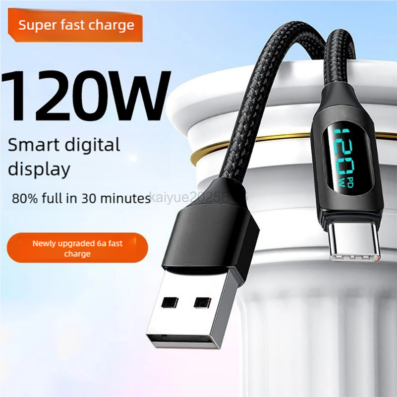 SAMSUNG 6A 120WสายUSB PD Fastชาร์จโทรศัพท์สายชาร์จข้อมูลสําหรับSamsung S10 S9 note8 C9 C9pro S21 S23