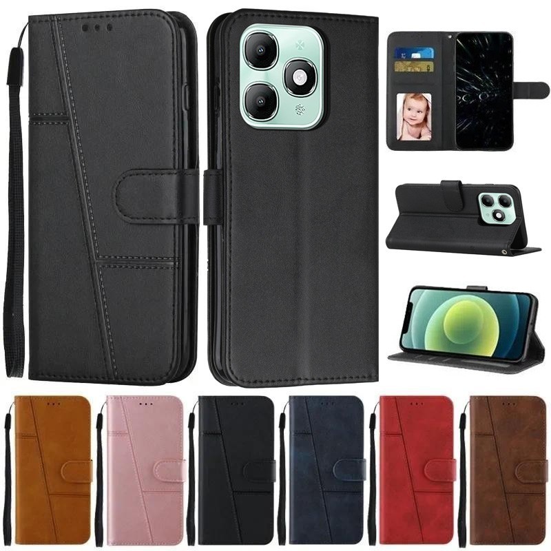 For itel A90 กรณี Itel A95 5G กรณีพลิกกระเป๋าสตางค์สําหรับ Itel A50 A50C A60 A60S A70 A80 กรณีหนังป้