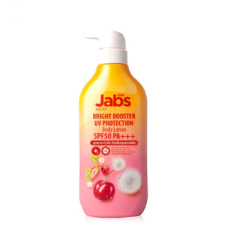 Jabs Bright Booster UV Body Lotion บอดี้ โลชั่น แจ้บ ครีมกันแดด ครีม กันน้ำ SPF50 PA+++ แจ้บ 4 สูตร